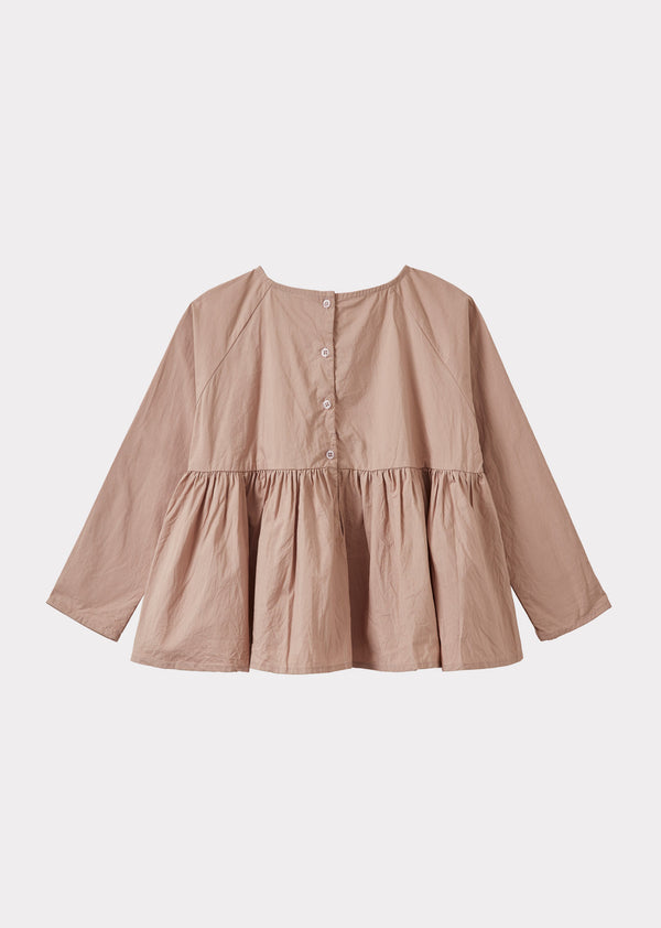 Caramel CALLIOPE GIRL'S COTTON BLOUSE - DUSTY ROSE