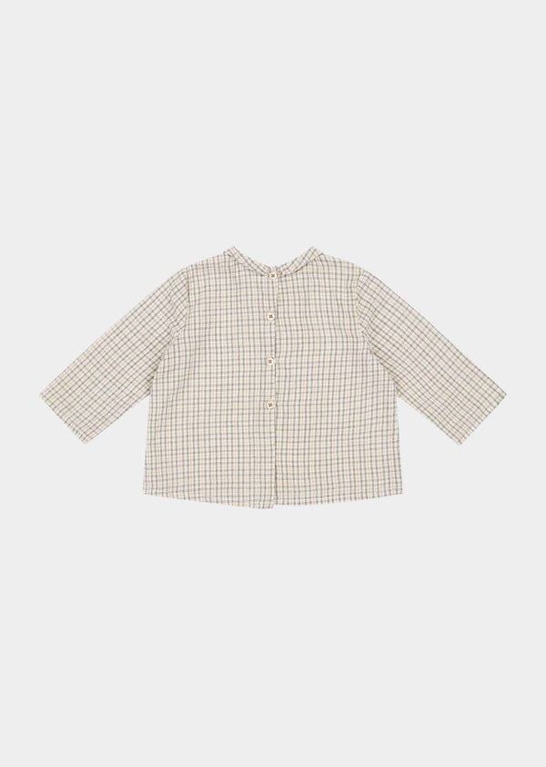 Caramel CARROT BABY SHIRT - ORANGE CHECK