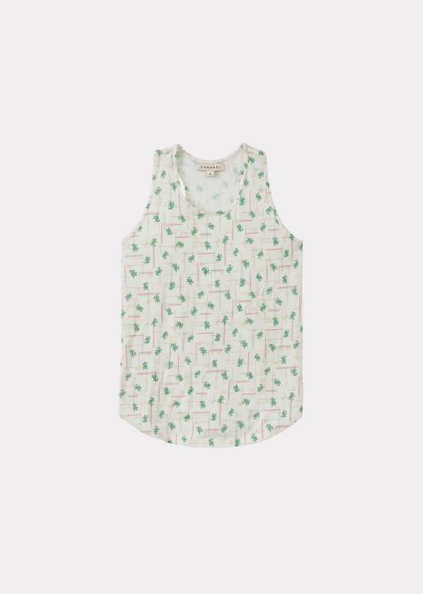 caramel CASSIA CHILDREN'S TOP - ROSE POP GEO PRINT