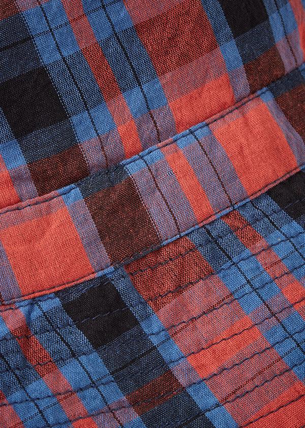 Caramel CEDRUS HAT - RED/BLUE TARTAN