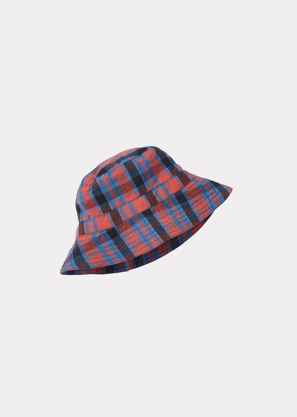 caramel CEDRUS HAT - RED/BLUE TARTAN