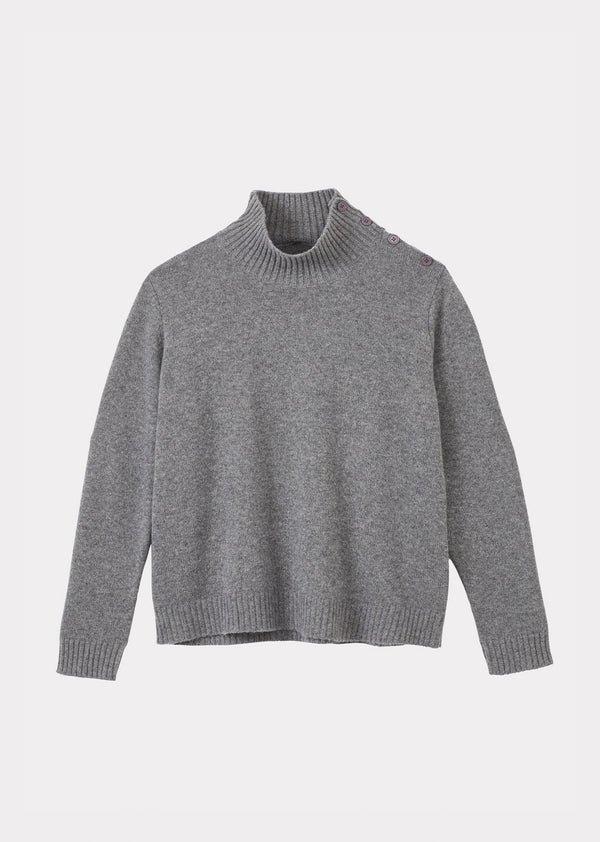 caramel CERO WOMEN'S CASHMERE JUMPER - CHARCOAL