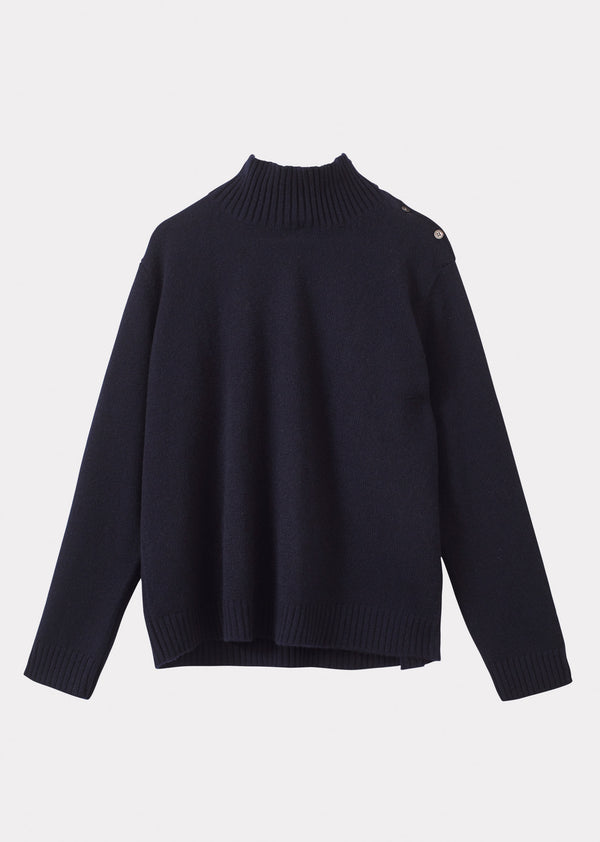 Caramel CERO WOMEN'S CASHMERE JUMPER - NAVY
