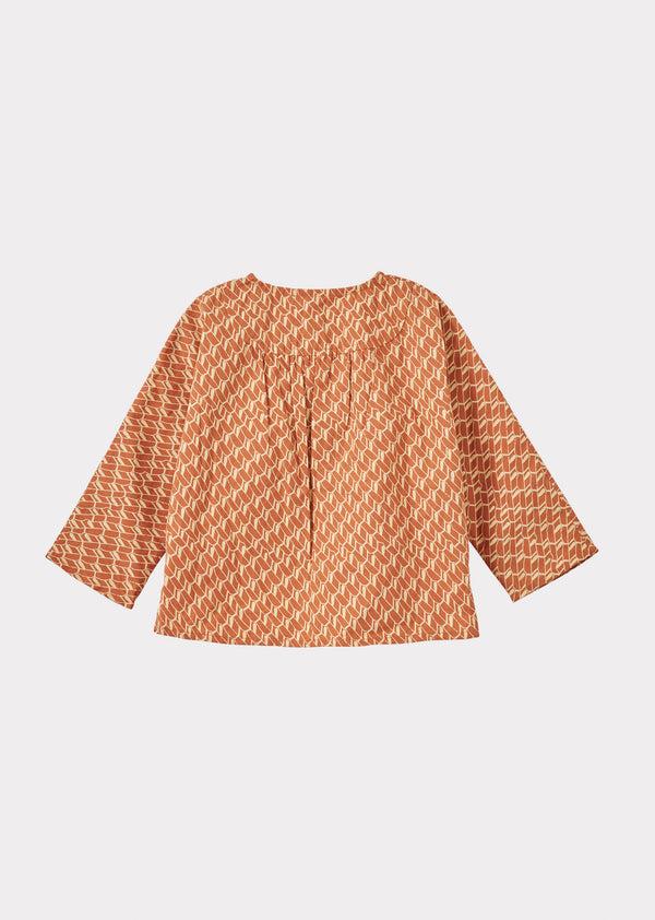 Caramel CHARD BABY SHIRT - APRICOT GEO PRINT