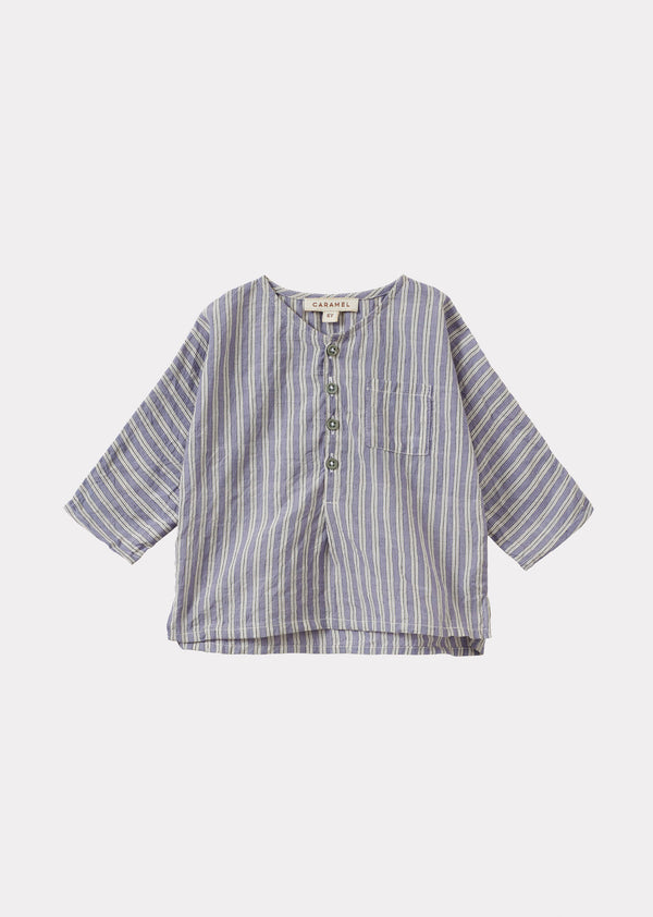 caramel CHARD BABY SHIRT - VIOLET STRIPE