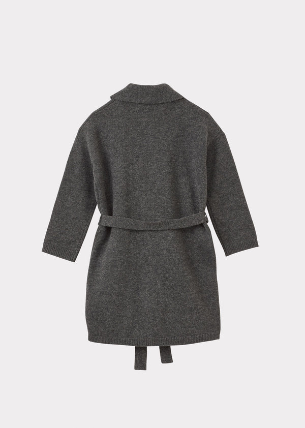 Caramel CHILD KNITTED ROBE - GRAPHITE