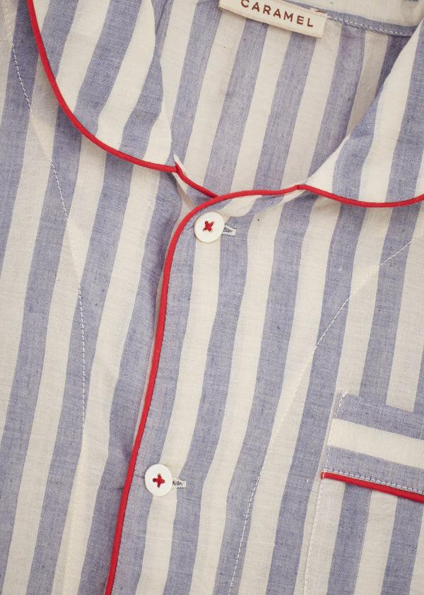Caramel CHILD PYJAMA SET - INDIGO BLUE STRIPE