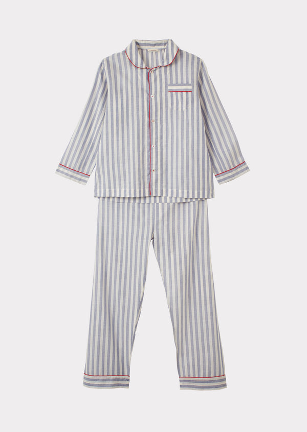 caramel CHILD PYJAMA SET - INDIGO BLUE STRIPE