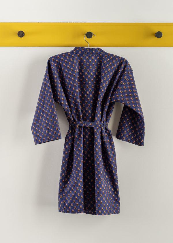 Caramel CHILDREN NIGHT ROBE - NAVY POSY PRINT