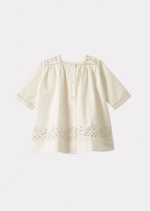 Caramel CLAIRE BABY COTTON DRESS - WHITE