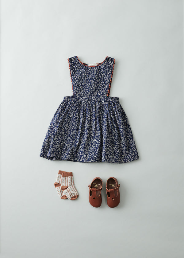 Caramel COLIMA BABY DRESS - NAVY FLORAL