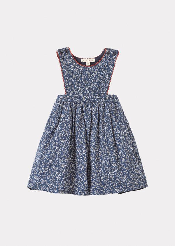 caramel COLIMA BABY DRESS - NAVY FLORAL