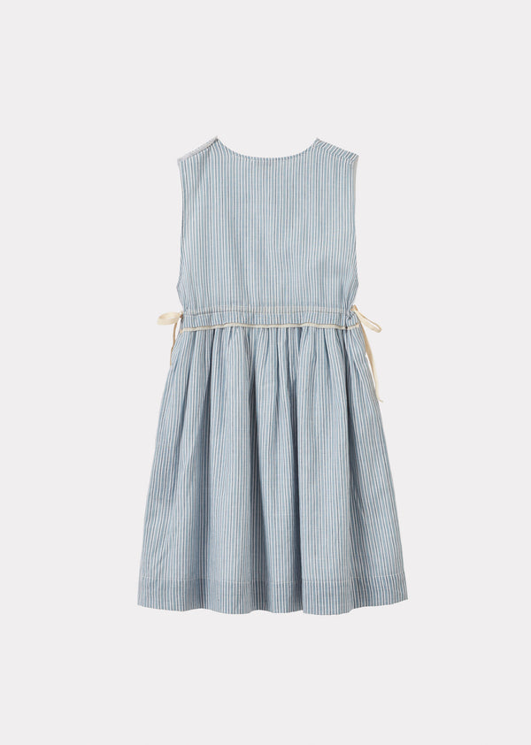 Caramel COLIMA DRESS - LIGHT BLUE STRIPE