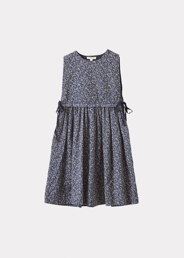 caramel COLIMA GIRL DRESS - NAVY FLORAL