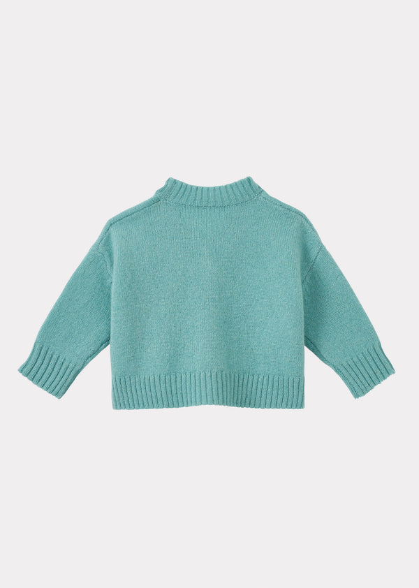 Caramel COPPER PARTY BABY CARDIGAN - LAGOON