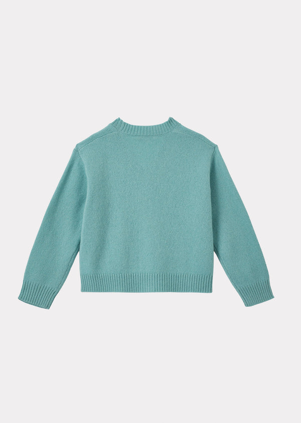 Caramel COPPER PARTY CARDIGAN - LAGOON