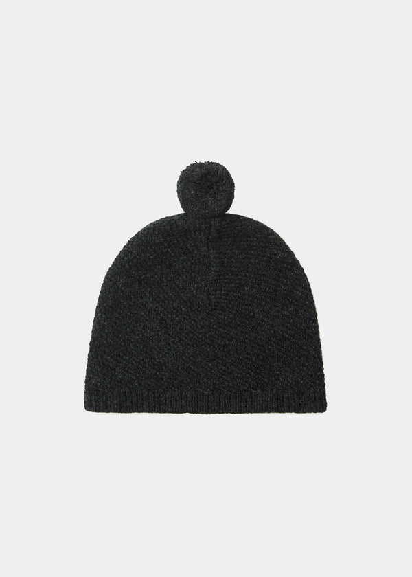 caramel CORMORANT POM POM HAT - GRAPHITE