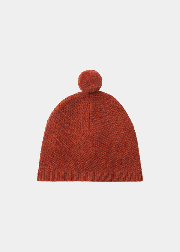 caramel CORMORANT POM POM HAT - RUST
