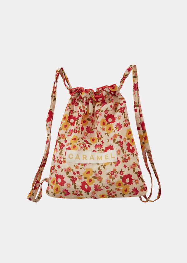 caramel COTTON BACKPACK - VINTAGE FLORAL