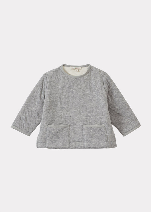 Caramel CRABAPPLE COTTON BABY SET - GREY