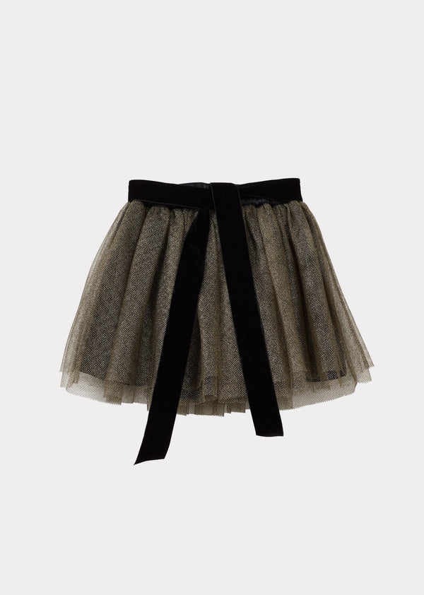 Caramel CRATAEGUS TULLE TUTU SKIRT - BLACK / GOLD