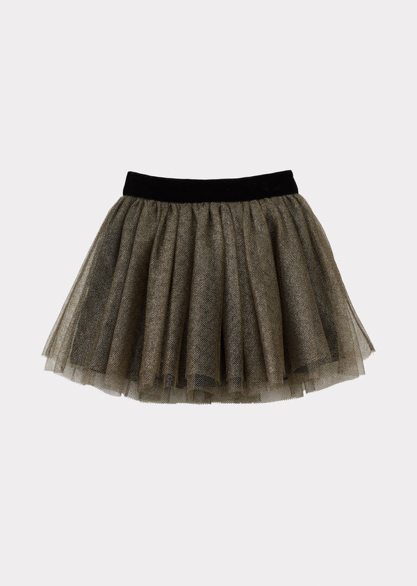 caramel CRATAEGUS TULLE TUTU SKIRT - BLACK / GOLD