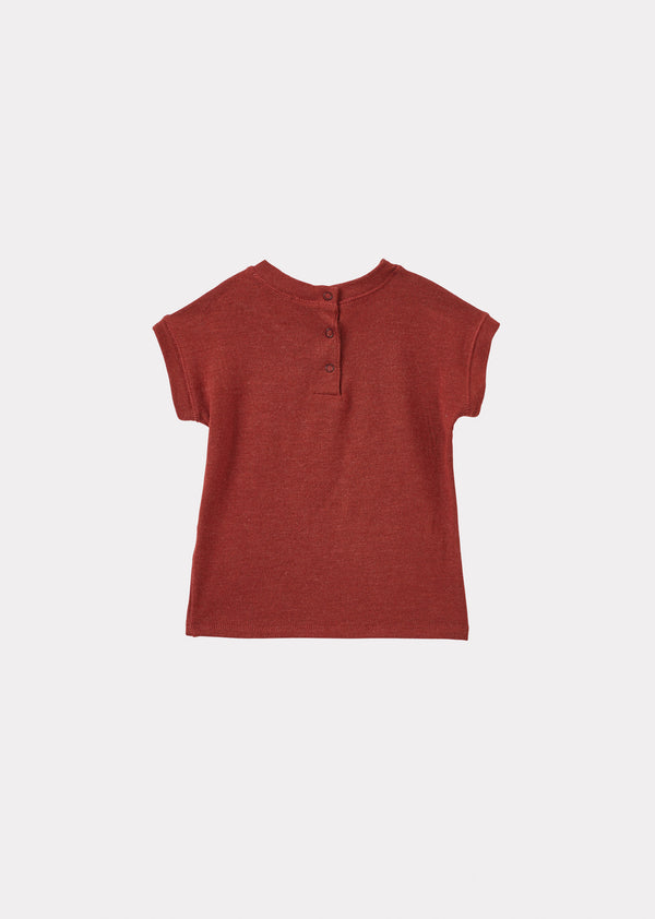 Caramel CRESS BABY T-SHIRT - BURGUNDY