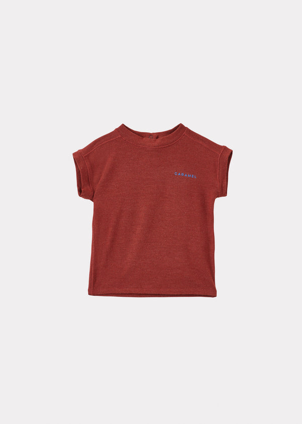 caramel CRESS BABY T-SHIRT - BURGUNDY
