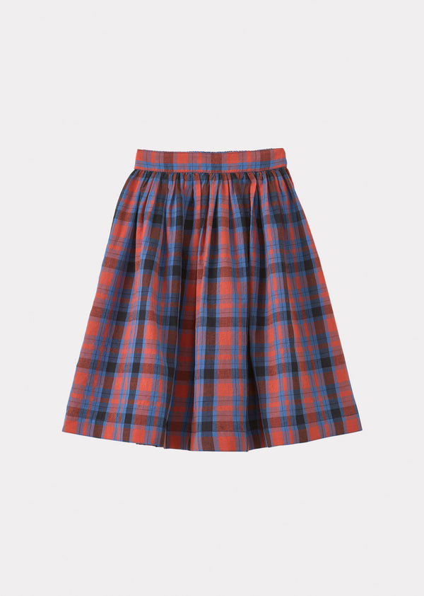 caramel CUMIN SKIRT CHILD - RED/BLUE TARTAN