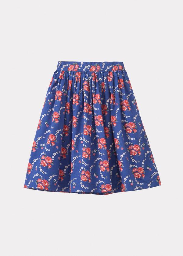 caramel CUMIN SKIRT CHILD - ROSE POSY PRINT -BLUE