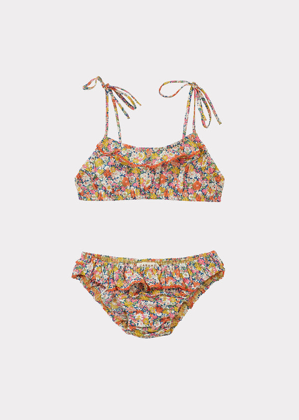 caramel EGERIA GIRL'S COTTON BIKINI - LIBERTY PRINT