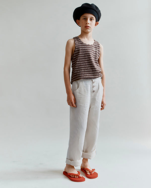 Caramel ERODIUM CHILDREN'S TROUSERS - ECRU