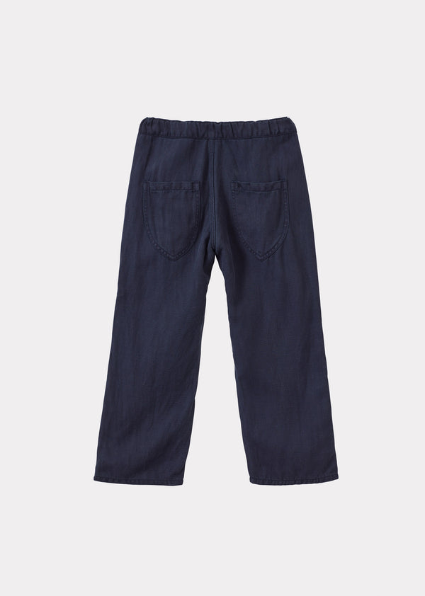 Caramel ERODIUM CHILDREN'S TROUSERS - NAVY