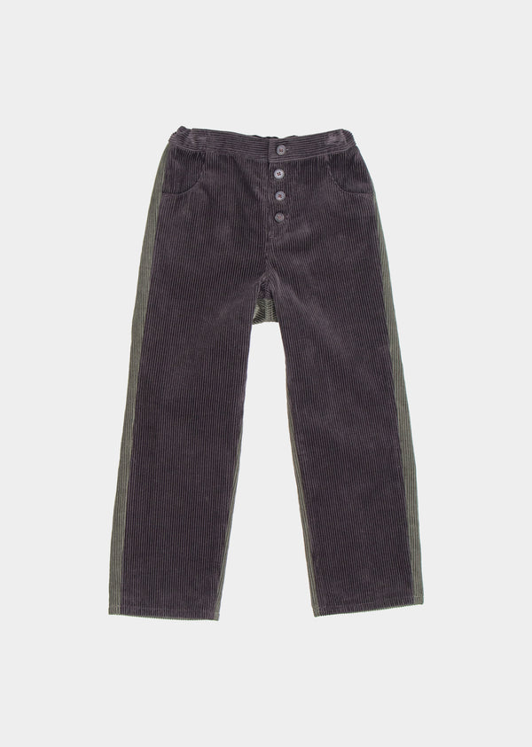 caramel ERODIUM KIDS TROUSER - DARK CHOCOLATE/KHAKI