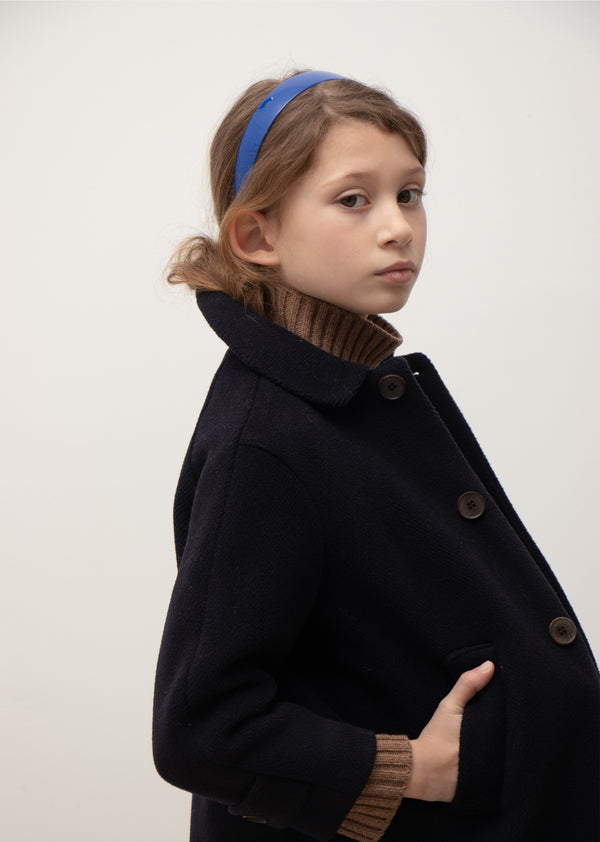 Caramel EVEREST KIDS COAT - DARK NAVY