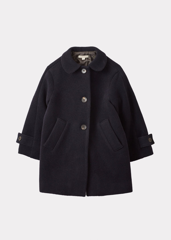 caramel EVEREST KIDS COAT - DARK NAVY
