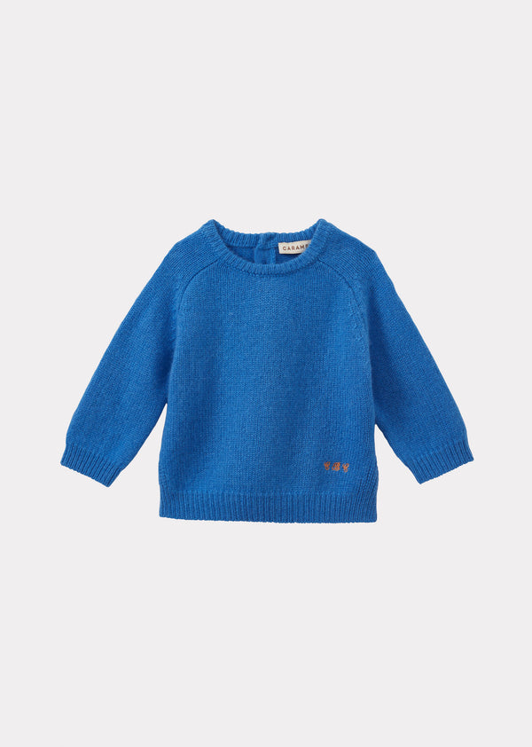 caramel FENNEL BABY CASHMERE JUMPER - SKY BLUE