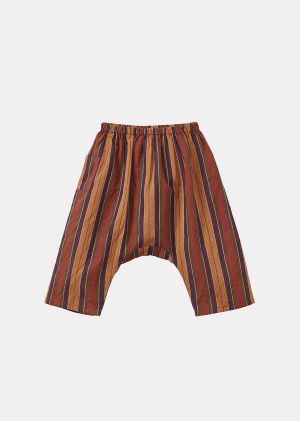 caramel FICUS BABY TROUSER - BROWN MULTI STRIPE