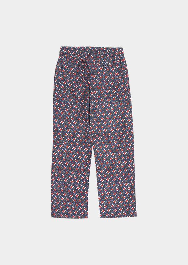 Caramel FICUS KIDS TROUSER - NAVY SEED PRINT