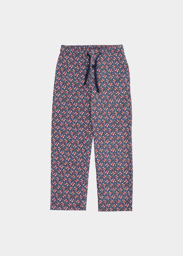 caramel FICUS KIDS TROUSER - NAVY SEED PRINT