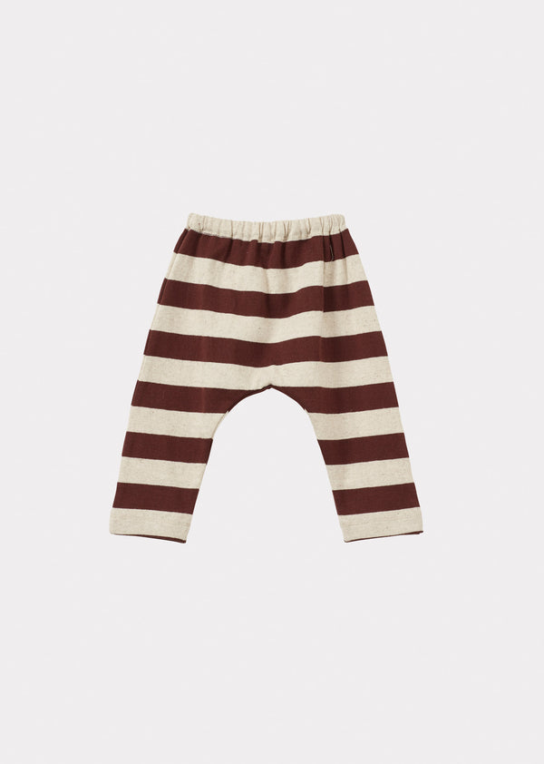Caramel FLYNN BABY COTTON TROUSERS - ECRU TAN STRIPE