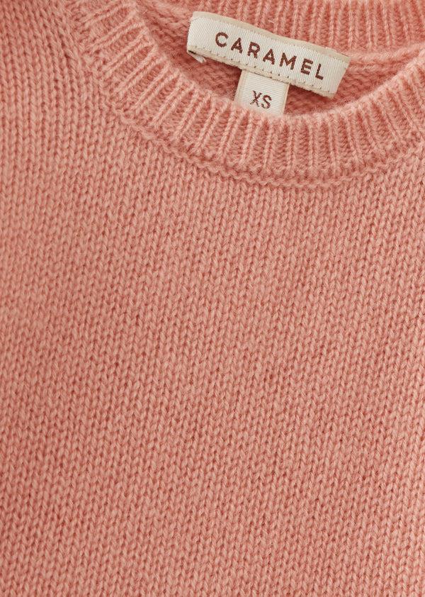 Caramel GALLOWAY CASHMERE BABY JUMPER - SUGAR PINK