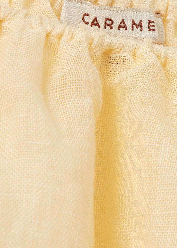 Caramel GINGER BABY GIRL'S LINEN DRESS - BEIGE