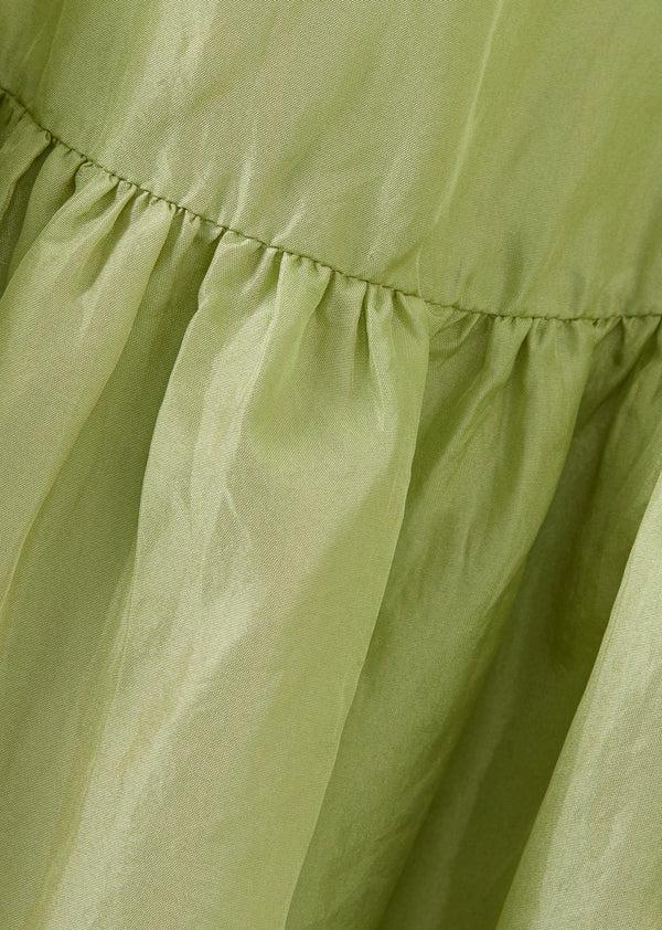 Caramel GRAPE GIRL'S SILK SLIP DRESS - ALMOND