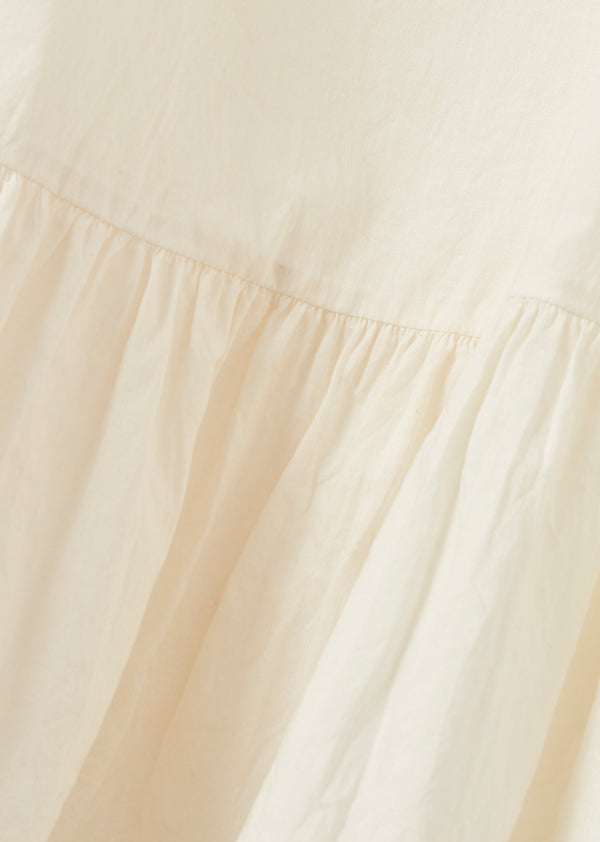 Caramel GRAPE GIRL'S SILK SLIP DRESS - OFF WHITE