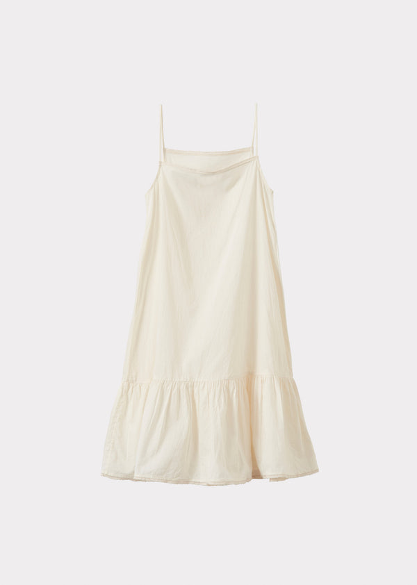 Caramel GRAPE GIRL'S SILK SLIP DRESS - OFF WHITE