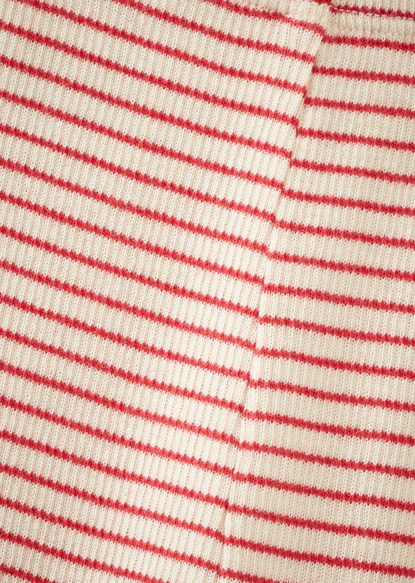 Caramel HANAU BABY COTTON ROMPER - REDCURRANT / CREAM