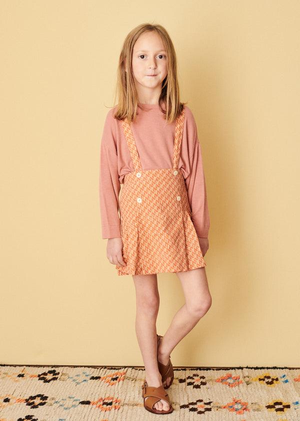 Caramel HEDERA SKIRT - APRICOT GEO PRINT