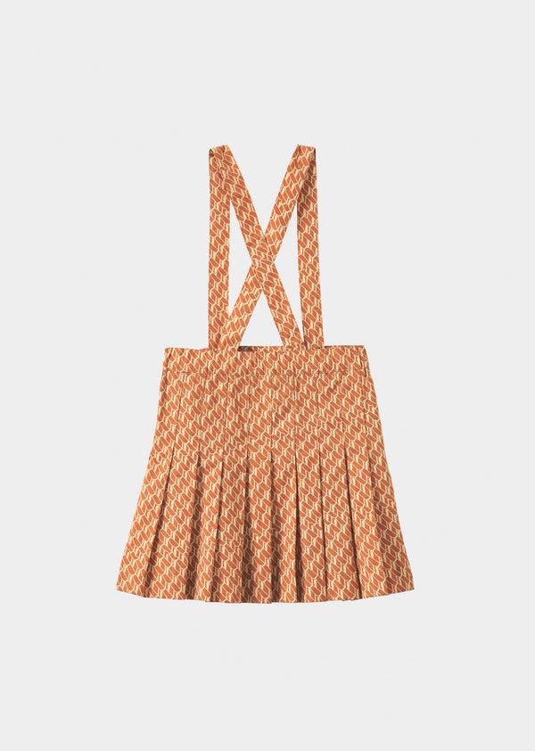 Caramel HEDERA SKIRT - APRICOT GEO PRINT