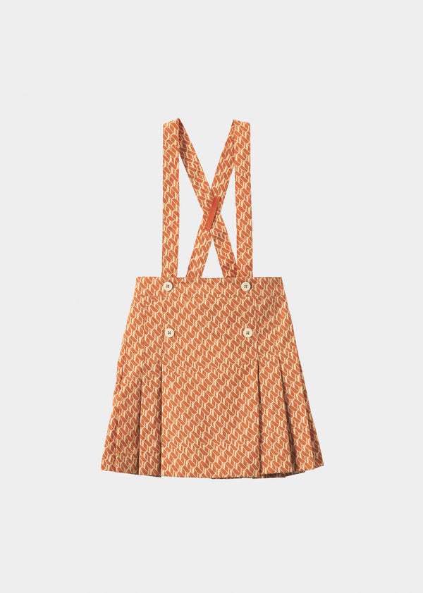 caramel HEDERA SKIRT - APRICOT GEO PRINT